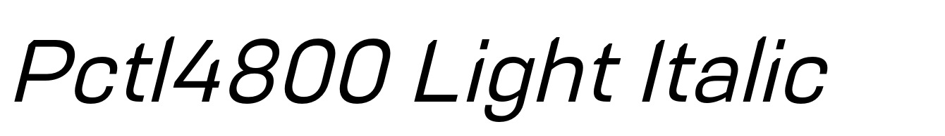 Pctl4800 Light Italic